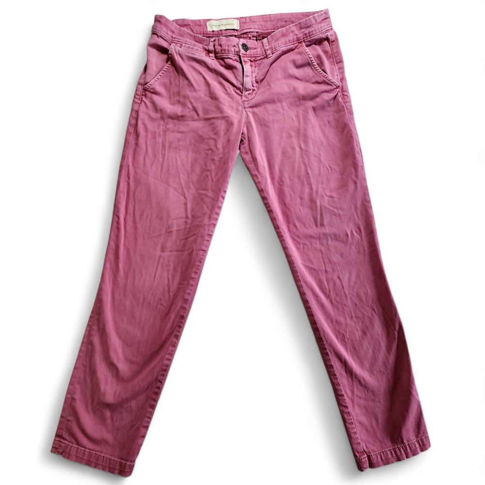 Pilcro and the Letterpress Womens 32 Hyphen Relaxed Fit Straight Leg Chinos Pink